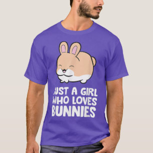 Gewoon een meisje dat van Bunnies Women Girls Bunn T-shirt