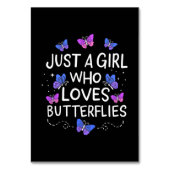 Gewoon een meisje dat van Butterfly houdt Kaart (Voorkant)
