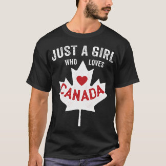 Gewoon Een Meisje Dat Van Canada Dag Dominion Dag  T-shirt
