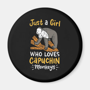 Gewoon een meisje dat van Capuchin-apen houdt Magneet