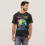 Gewoon een meisje dat van Capuchin Monkeys houdt F T-shirt (Voorkant volledig)