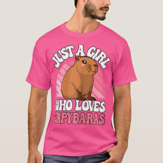 Gewoon een meisje dat van Capybaras Cute Capybara  T-shirt