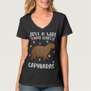 Gewoon een meisje dat van Capybaras Cute Capybara T-shirt