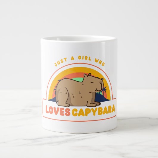 Gewoon een meisje dat van Capybaras houdt Extra Grote Beker (Voorkant)
