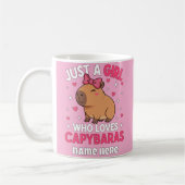 Gewoon een meisje dat van Capybaras houdt Koffiemok (Links)