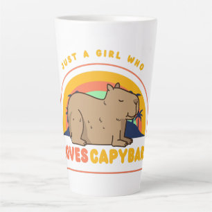 Gewoon een meisje dat van Capybaras houdt Latte Mok