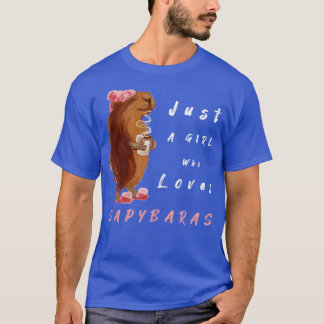 Gewoon een meisje dat van Capybaras houdt T-shirt
