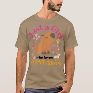 Gewoon een meisje dat van Capybaras houdt voor mei T-shirt