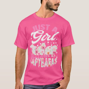 Gewoon een meisje dat van Capybaras Rodent Animal T-shirt