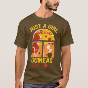 Gewoon een meisje dat van cavia's en herfst houdt t-shirt