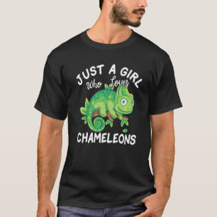 Gewoon een meisje dat van Chameleons houdt T-shirt