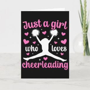 Gewoon Een Meisje Dat Van Cheerleading Cheerleader Kaart