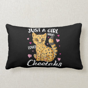Gewoon een meisje dat van Cheetahs houdt   Heart C Kussen