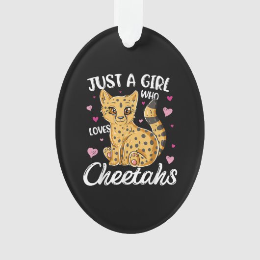 Gewoon een meisje dat van Cheetahs houdt | Heart C Ornament (voorkant)