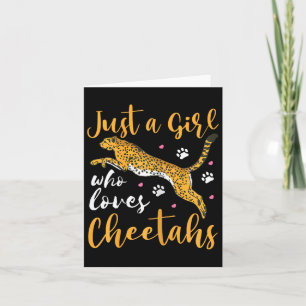 Gewoon een meisje dat van Cheetahs houdt Kaart