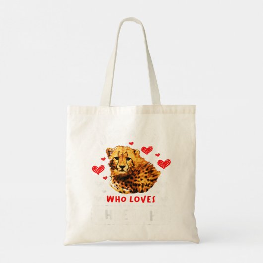 Gewoon een meisje dat van Cheetahs Tiger Wildlife Tote Bag (Achterkant)