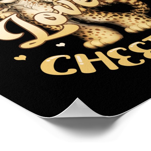 Gewoon een meisje dat van Cheetahs Vrouwen houdt C Poster (Hoek)