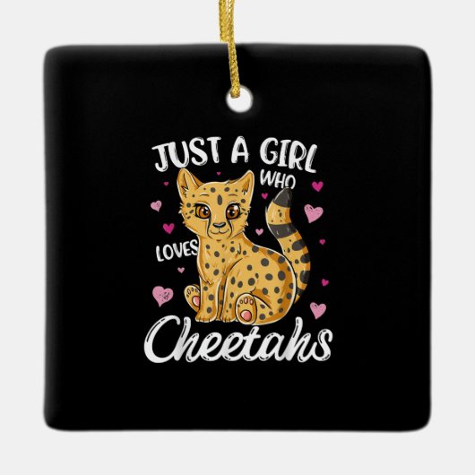 gewoon een meisje dat van cheeths houdt | cadeau v keramisch ornament (Voorkant)