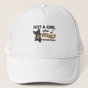 Gewoon een meisje dat van Chihuahuas Cute Dog houd Trucker Pet