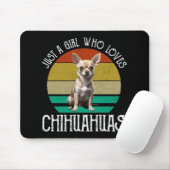 Gewoon een meisje dat van Chihuahuas houdt Muismat (Met muis)