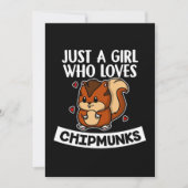 Gewoon een meisje dat van Chipmunks Chipmunk Costu Kaart (Voorkant)