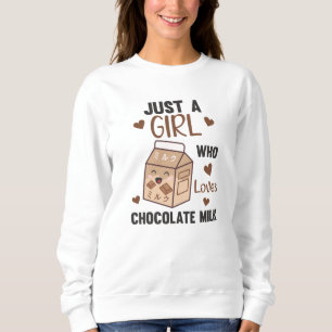 Gewoon een meisje dat van Chocolate Milk Kawaii ho Trui