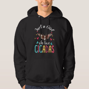 Gewoon een meisje dat van Cicadas houdt, die Flora Hoodie