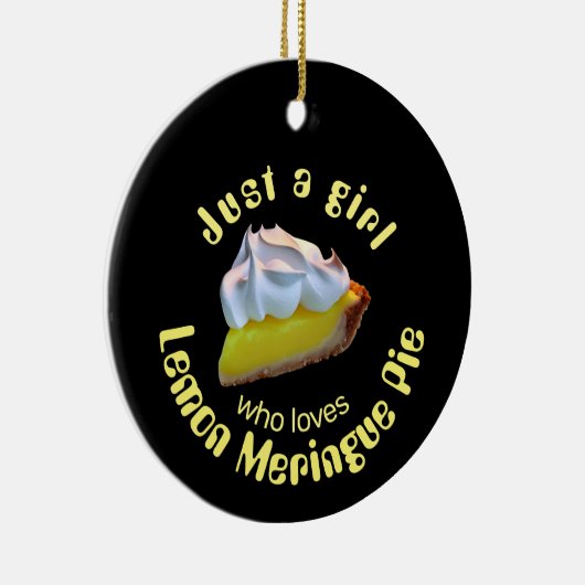 Gewoon een meisje dat van citroenappeltaart houdt keramisch ornament (Rechts)