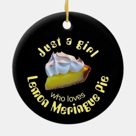 Gewoon een meisje dat van citroenappeltaart houdt keramisch ornament (Achterkant)
