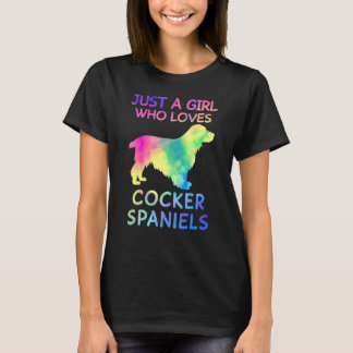Gewoon Een Meisje Dat Van Cocker Spaniels Grappige T-shirt