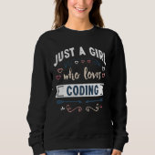 Gewoon een meisje dat van Coding Funny Gifts houdt Trui (Voorkant)