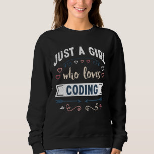 Gewoon een meisje dat van Coding Funny Gifts houdt Trui