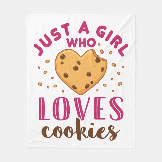 Gewoon een meisje dat van Cookies Cookie Lover hou Fleece Deken (Voorkant)