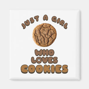Gewoon een meisje dat van Cookies Magnet houdt Magneet