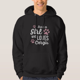 Gewoon een meisje dat van Corgis Funny   764 houdt Hoodie
