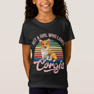 Gewoon een meisje dat van Corgis grappig hondendes T-shirt
