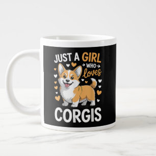 Gewoon een meisje dat van Corgis houdt Extra Grote Beker
