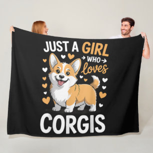 Gewoon Een Meisje Dat Van Corgis Houdt Fleece Deken