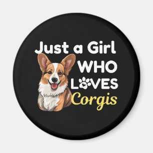 Gewoon een meisje dat van Corgi's houdt Magneet