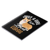 Gewoon een meisje dat van Corgis houdt Notitieboek (Linkerzijde)