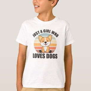 Gewoon een meisje dat van Corgis Kawaii Dog Corgi  T-shirt