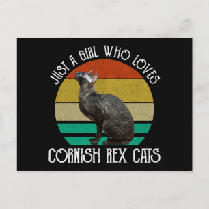 Gewoon Een Meisje Dat Van Cornish Rex Katten Houdt Briefkaart