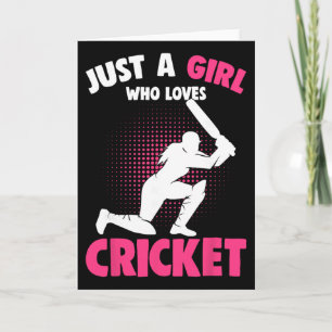 Gewoon een meisje dat van cricket houdt Meisjes Ki Kaart