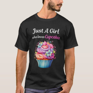Gewoon een meisje dat van Cupcakes houdt T-shirt