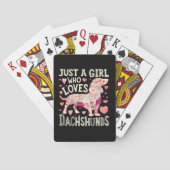 Gewoon een meisje dat van Dachshunds Dog houdt Pokerkaarten (Achterkant)