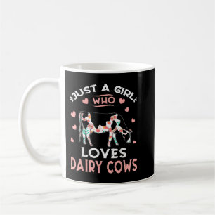 Gewoon een meisje dat van Dairy Koeien houdt Funny Koffiemok