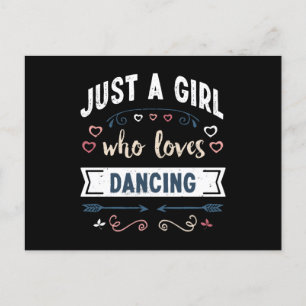 Gewoon een meisje dat van dansen houdt Grappige ca Briefkaart