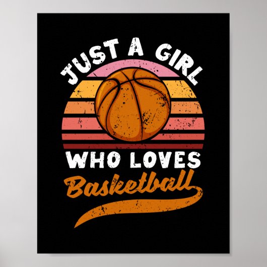 Gewoon een meisje dat van de Basketball Player Gir Poster (Voorkant)