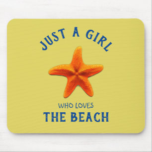 Gewoon een meisje dat van de Beach houdt Muismat