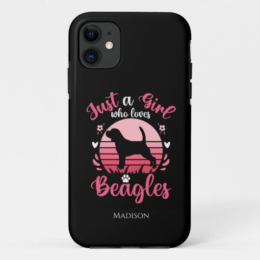 Gewoon een meisje dat van de Beagles houdt Case-Mate iPhone Case (Achterkant)